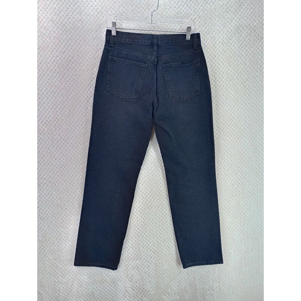Nuuds The Straight Women's 27 Black Button Fly Straight Leg High Rise Jeans